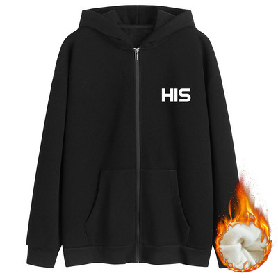 Sügis-talvine sooja voodri ja kapuutsiga dressipluus