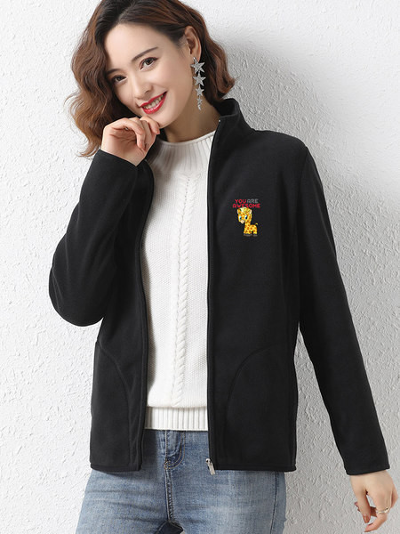 Mitmes värvitoonis kõrge kraega naiste dressipluus Polar