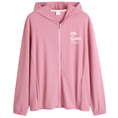 Női sport pulóver kapucnival és cipzárral