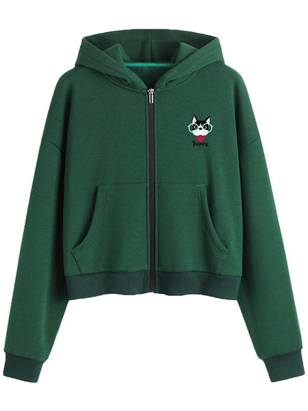 Sügis-talvine naiste dressipluus kapuutsi ja taskutega