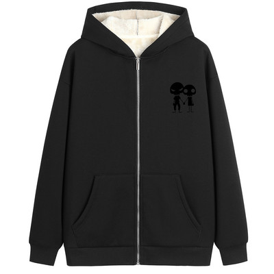 Ζεστό γυναικείο φούτερ με κουκούλα και φόδρα