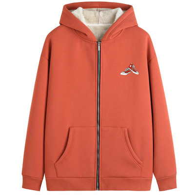 Ζεστό γυναικείο φούτερ με κουκούλα και φόδρα