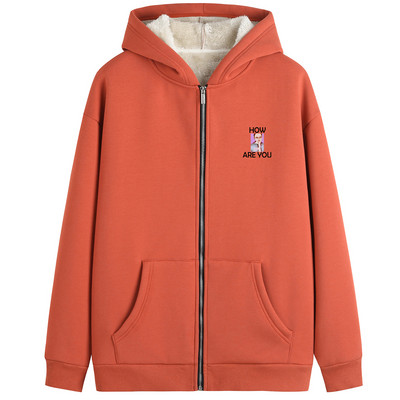 Ζεστό γυναικείο φούτερ με κουκούλα και φόδρα