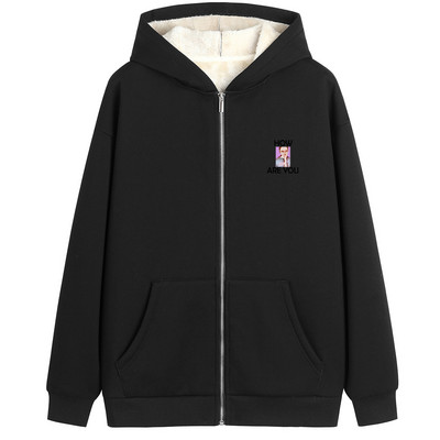 Ζεστό γυναικείο φούτερ με κουκούλα και φόδρα