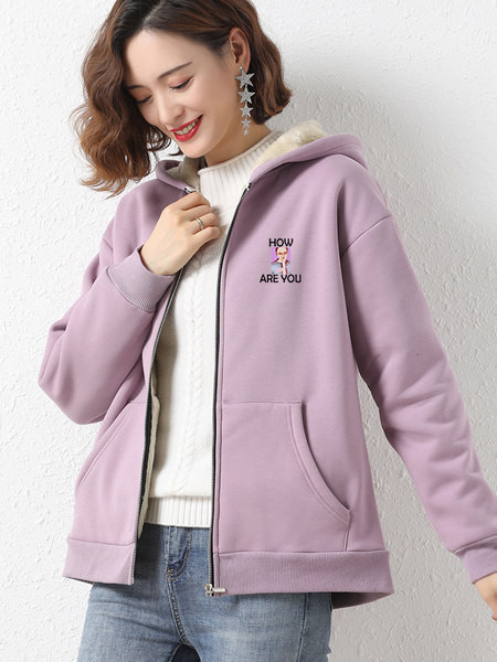 Ζεστό γυναικείο φούτερ με κουκούλα και φόδρα