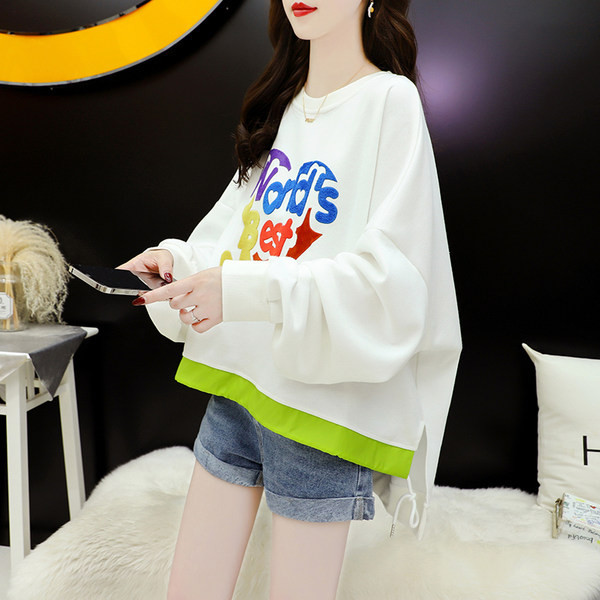 Lai dressipluusi mudel kirja ja ovaalse kaelusega