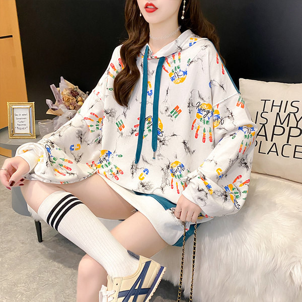 Γυναικείο φούτερ φθινοπωρινό με κορδόνια και κουκούλα