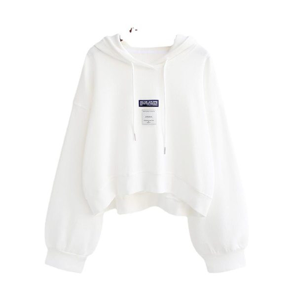 Igapäevane naiste dressipluus kapuutsiga ja embleemiga