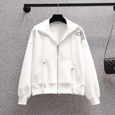 Γυναικείο καθημερινό φούτερ με φερμουάρ και κορδόνια