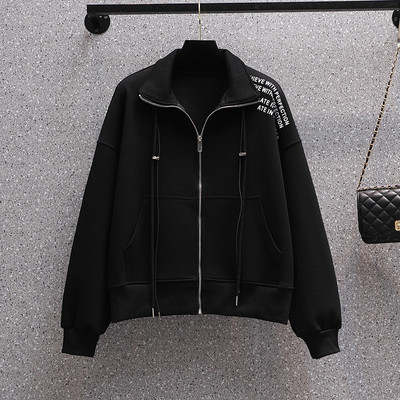 Γυναικείο καθημερινό φούτερ με φερμουάρ και κορδόνια