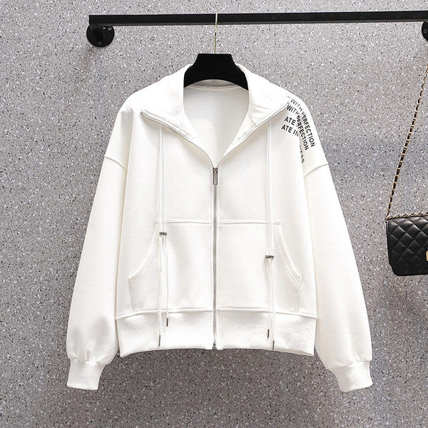 Γυναικείο καθημερινό φούτερ με φερμουάρ και κορδόνια