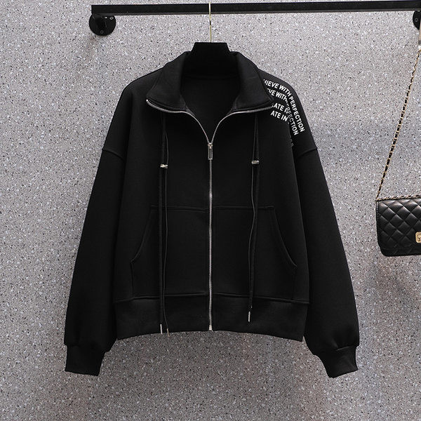 Γυναικείο καθημερινό φούτερ με φερμουάρ και κορδόνια