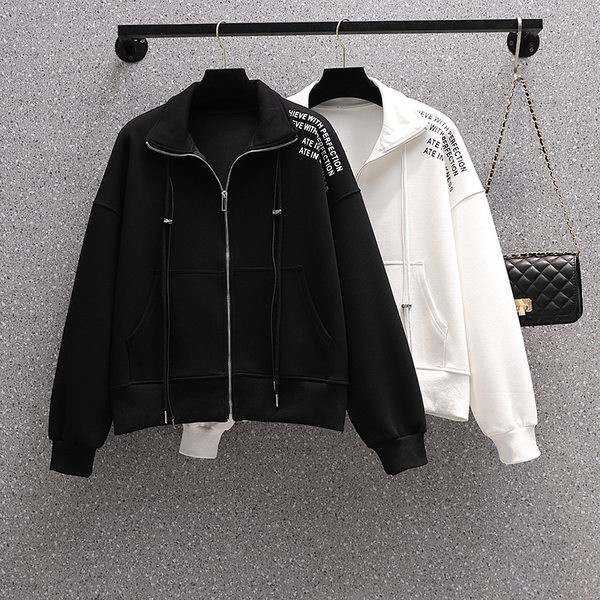 Γυναικείο καθημερινό φούτερ με φερμουάρ και κορδόνια