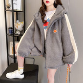 Lai kapuutsiga ja ääristusega polaarne dressipluus