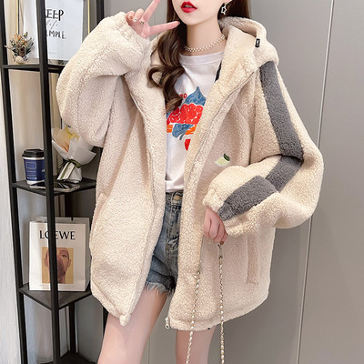 Lai kapuutsiga ja ääristusega polaarne dressipluus