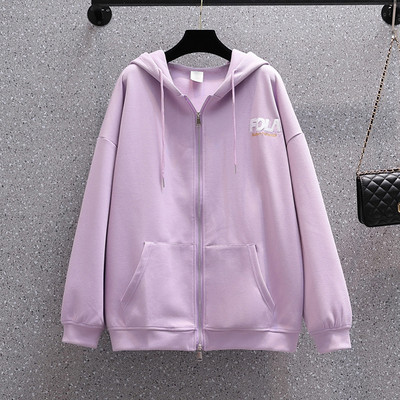 Uue mudeliga naiste kapuutsiga dressipluus kollase ja lilla värviga