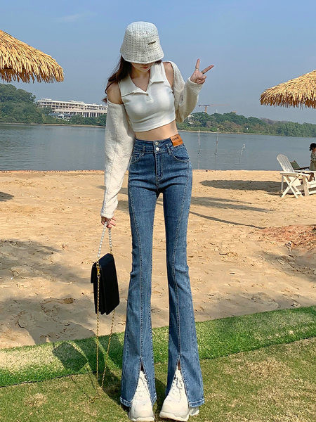 Moodsad kõrge vöökohaga Charlestoni teksad