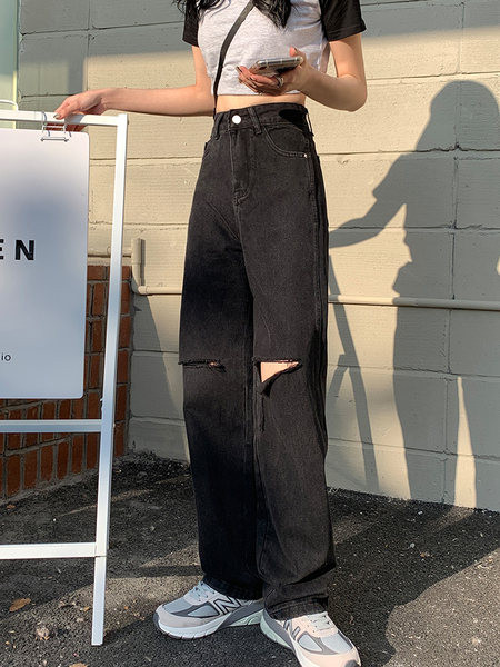 Široke traperice s poderanim motivima