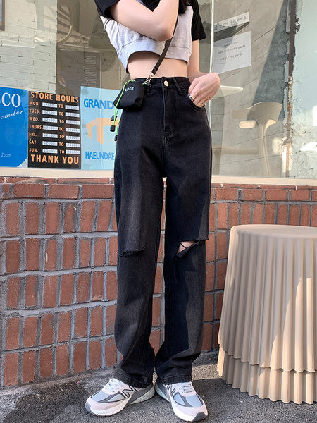 Široke traperice s poderanim motivima