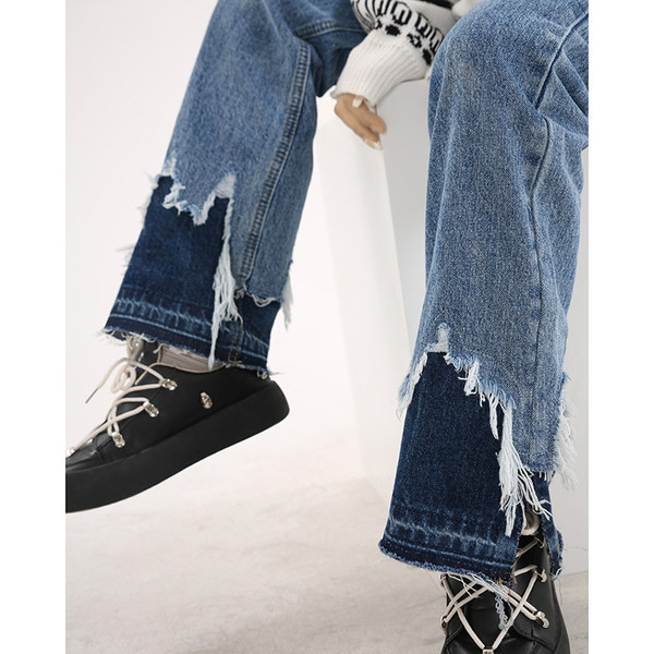 Uus kõrge vöökohaga teksapükste mudel - naistele