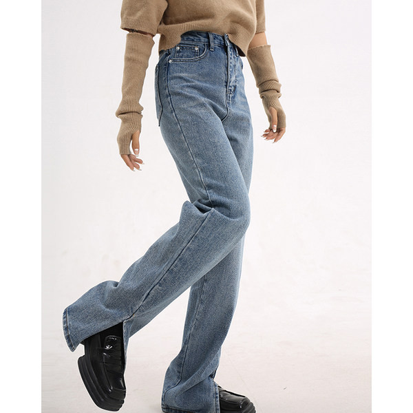 Sirge mudeli naiste teksad kõrge vöökoha ja lõhikutega