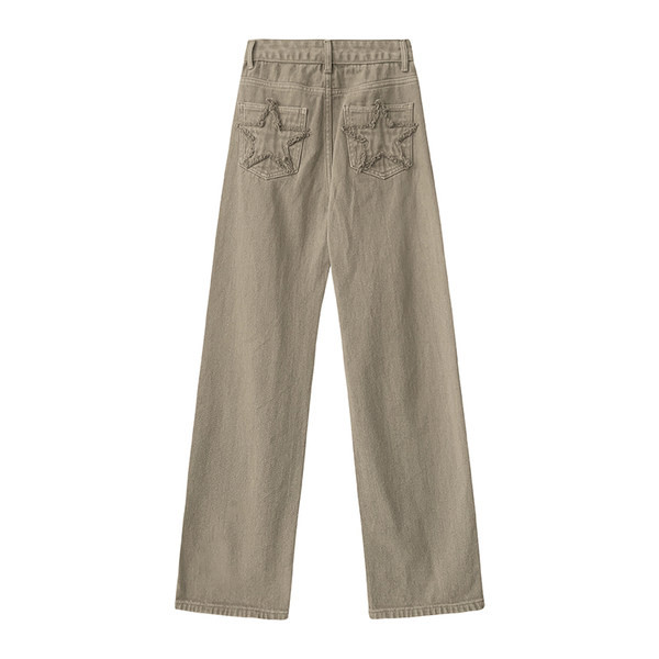 Laiad taskute ja kõrge vöökohaga teksad kolmes värvitoonis