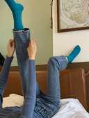 Praegused naiste ühevärvilised teksad pikkusega 9/10