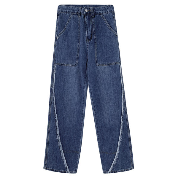 Φαρδύ μοντέλο γυναικείου casual τζιν ψηλόμεσο