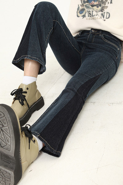 Laiade säärte ja kõrge vöökohaga vabaaja teksad naistele