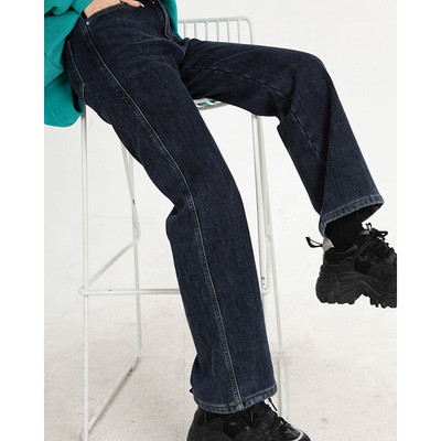 Naiste kõrge vöökoha ja sooja voodriga talveteksad - sirge mudel