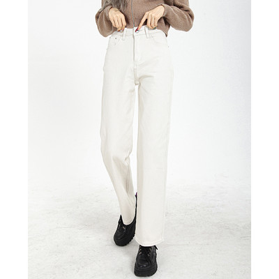 Aktuaalsed kõrge vöökohaga ühevärvilised naiste teksad