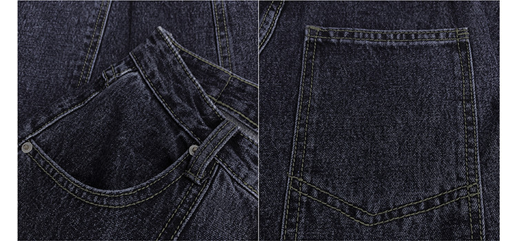 Naiste laiad pikad kõrge vöökohaga teksapüksid