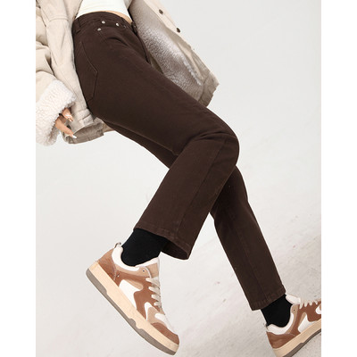 Kõrge vöökohaga sügis-talvised teksad - pikkus 9/10