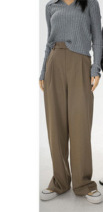 Uue mudeli naiste laiad kõrge vöökohaga püksid - kolme värvi