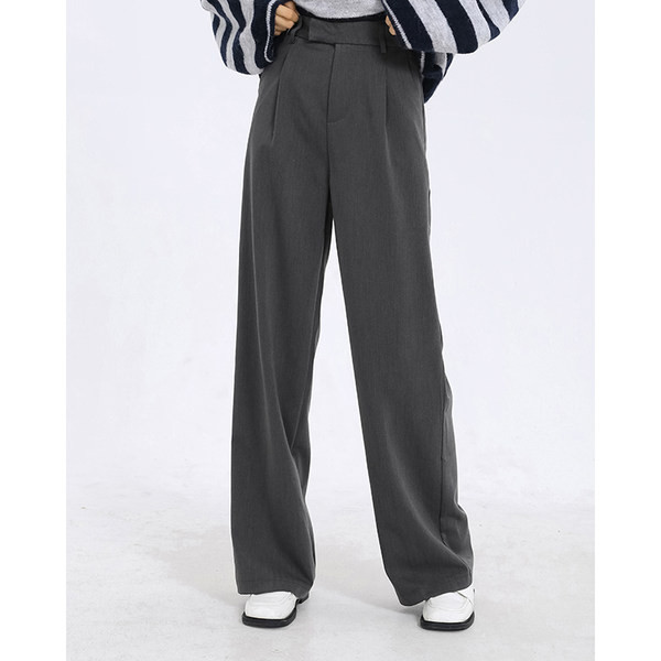 Uue mudeli naiste laiad kõrge vöökohaga püksid - kolme värvi