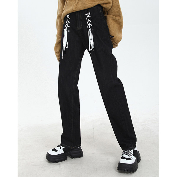 Sirge mudeli naiste teksad siniste ja mustade paeltega