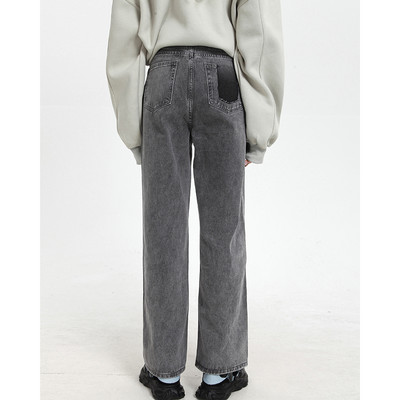 Naiste vabaaja teksad kõrge vöökoha ja laiade sääredega