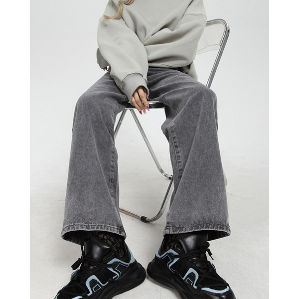 Naiste vabaaja teksad kõrge vöökoha ja laiade sääredega