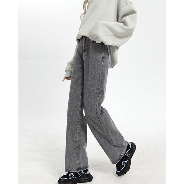 Naiste vabaaja teksad kõrge vöökoha ja laiade sääredega