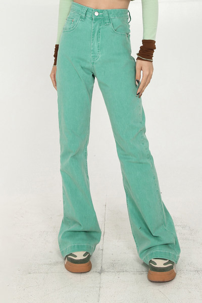 Naiste moodsad kõrge vöökohaga Charlestoni teksad