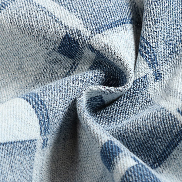 Naiste ruuduline teksapükste lai kõrge vöökohaga mudel