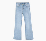 Naiste vabaaja teksad kõrge vöökohaga laia mudeliga