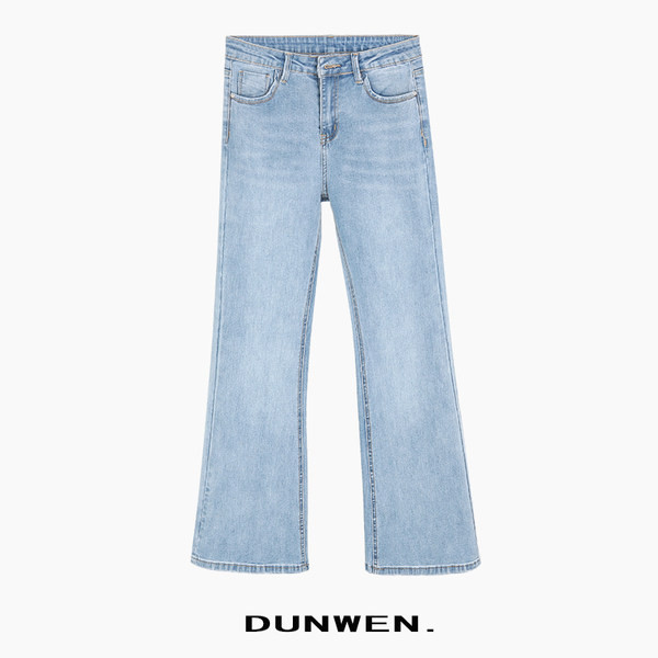 Naiste vabaaja teksad kõrge vöökohaga laia mudeliga