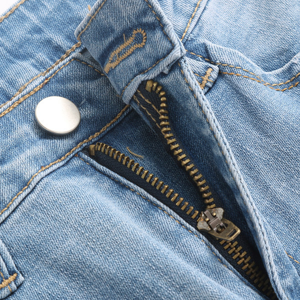 Naiste vabaaja teksad kõrge vöökohaga laia mudeliga