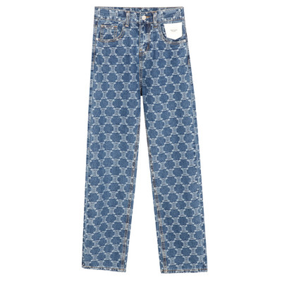 Naiste laiad teksad kõrge vöökohaga