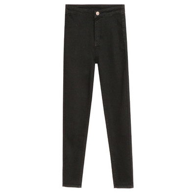 Női testre szabott farmernadrág gombbal