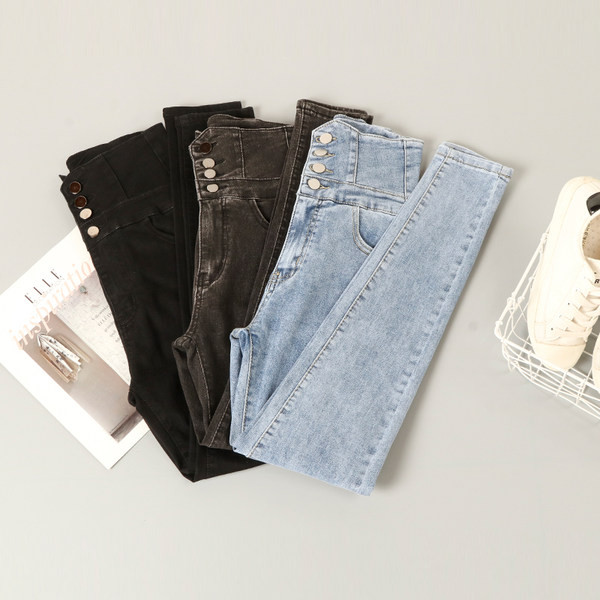 Nööpidega vabaaja teksad