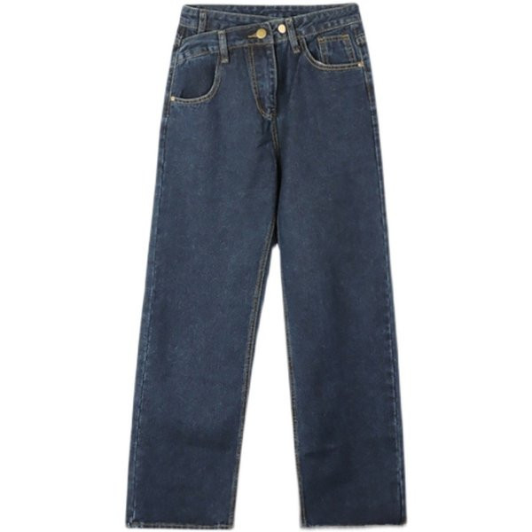 Lai tavaline kõrge vöökohaga naiste teksapükste mudel