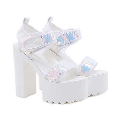 Naiste sandaalid kõrge kareda talla ja kontsaga 10 cm, 12 cm või 14 cm