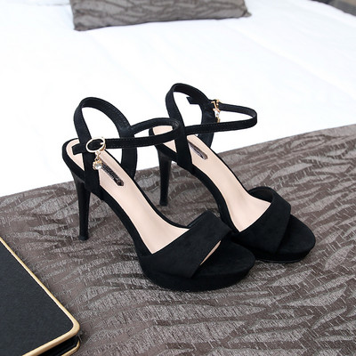 Naiste kõrged sandaalid ökoseemisnahast